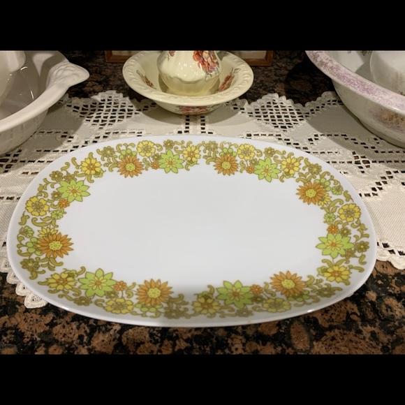 60s 70s Noritake Blue Orchard Platter, Cookin Serve China  Vintage 1970’s Noritake Summerville serving bowl and platter set of 2